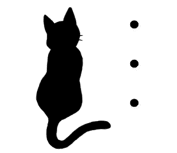 The stickers of black cats(ENG.) sticker #2210768