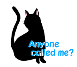 The stickers of black cats(ENG.) sticker #2210769