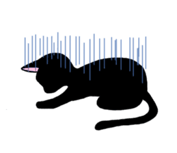The stickers of black cats(ENG.) sticker #2210773