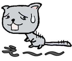 Daily conversation of colorful cat sticker #2211008