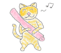 Yoga Cat sticker #2211144