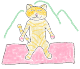 Yoga Cat sticker #2211145