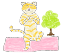 Yoga Cat sticker #2211147