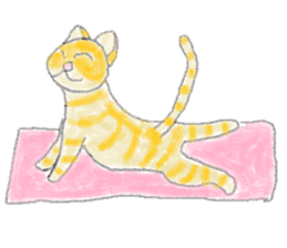 Yoga Cat sticker #2211150