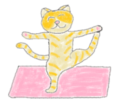Yoga Cat sticker #2211157