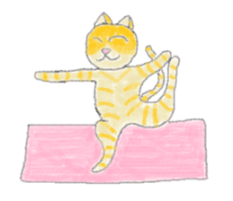 Yoga Cat sticker #2211164