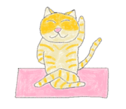Yoga Cat sticker #2211165