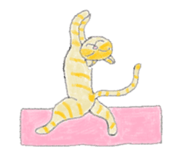 Yoga Cat sticker #2211169