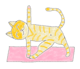 Yoga Cat sticker #2211170