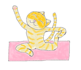 Yoga Cat sticker #2211171