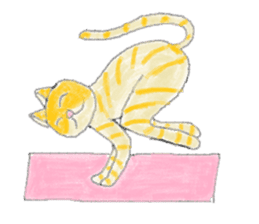 Yoga Cat sticker #2211172