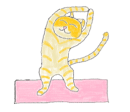 Yoga Cat sticker #2211174