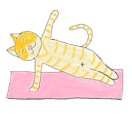 Yoga Cat sticker #2211175