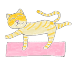 Yoga Cat sticker #2211176