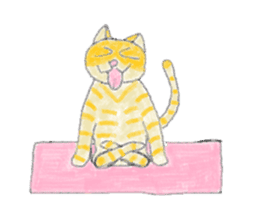 Yoga Cat sticker #2211177