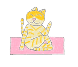 Yoga Cat sticker #2211180