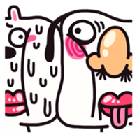 Sweat rabbit & Nasty dog sticker #2211186