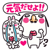 Sweat rabbit & Nasty dog sticker #2211203