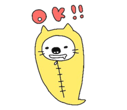 sleeping bag cat sticker #2212945