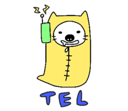 sleeping bag cat sticker #2212947