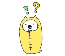 sleeping bag cat sticker #2212953