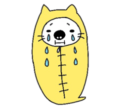 sleeping bag cat sticker #2212964