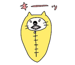 sleeping bag cat sticker #2212968