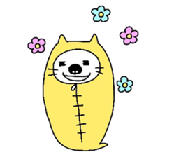 sleeping bag cat sticker #2212969