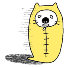 sleeping bag cat sticker #2212979