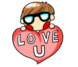 Shy boy & Cute girl sticker #2214126