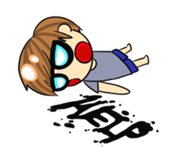 Shy boy & Cute girl sticker #2214135