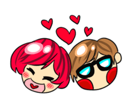 Shy boy & Cute girl sticker #2214143