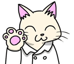 Lab-coat cat sticker #2214424