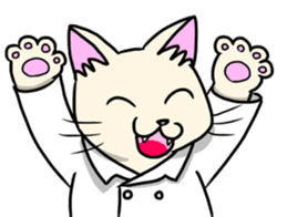 Lab-coat cat sticker #2214425
