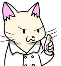 Lab-coat cat sticker #2214428