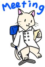 Lab-coat cat sticker #2214434