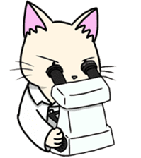 Lab-coat cat sticker #2214436