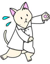 Lab-coat cat sticker #2214455