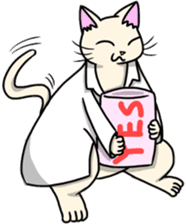 Lab-coat cat sticker #2214462