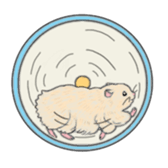 A pretty hamster Mitty sticker #2215722