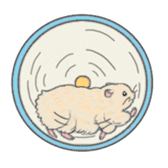 A pretty hamster Mitty sticker #2215722