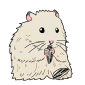 A pretty hamster Mitty sticker #2215725