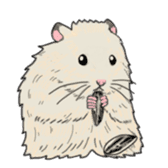 A pretty hamster Mitty sticker #2215725