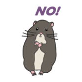 A pretty hamster Mitty sticker #2215732