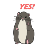 A pretty hamster Mitty sticker #2215733