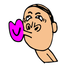 swimming papa sticker #2220110