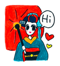 Maiko, dancing geisha sticker #2220685