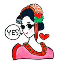 Maiko, dancing geisha sticker #2220694