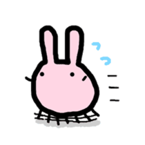 round rabbit!!! sticker #2220954