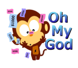 lovely monkey(1) sticker #2223433